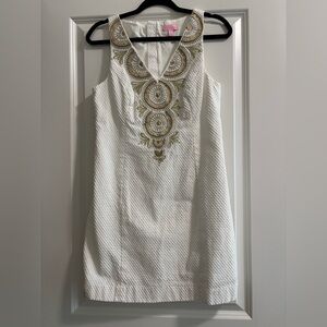 Lilly Pulitzer Women’s Gabby Beaded Shift Dress Resort White Size 6